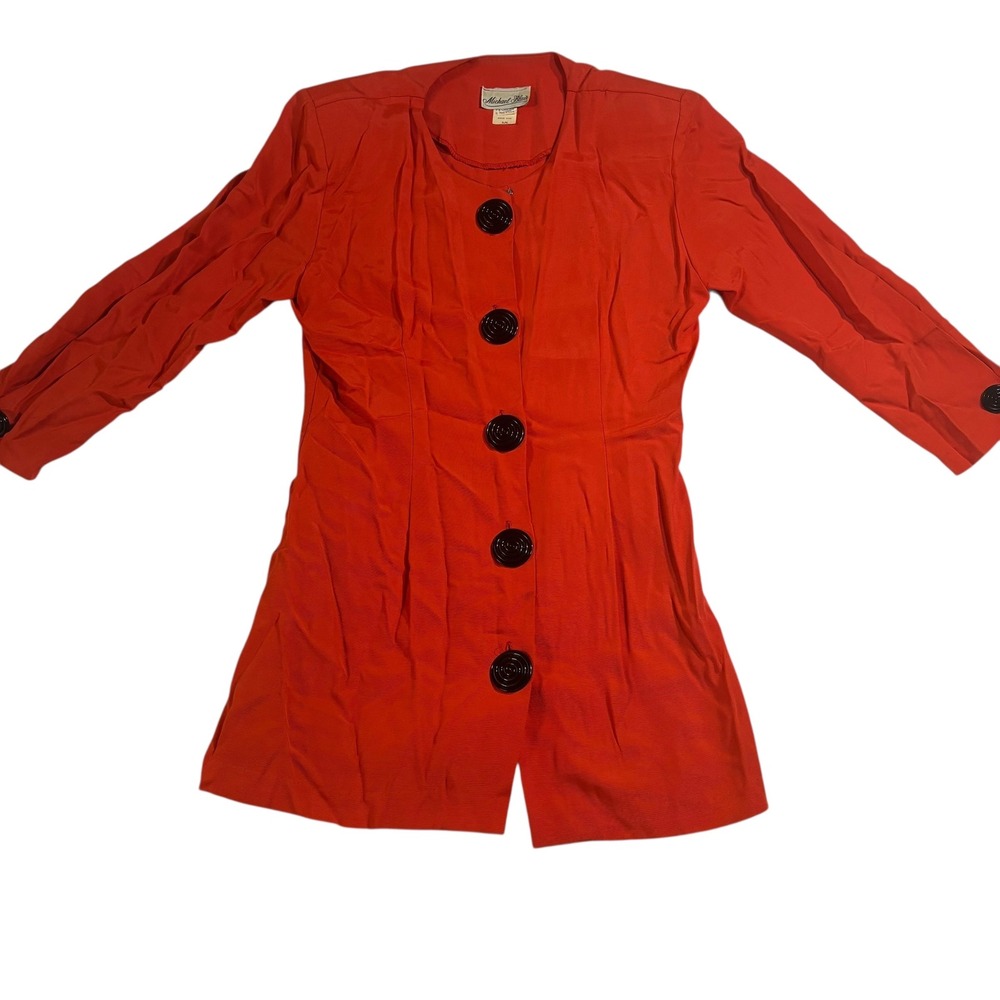 Michael Blair Vintage‎ Button Down Jacket Red Made in USA Size 5/6